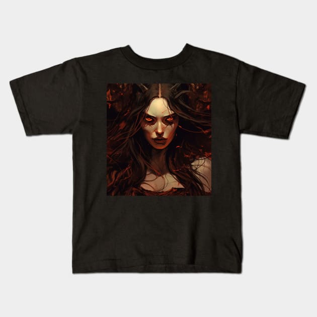 Diablo Lilith Demon Kids T-Shirt by Nightarcade